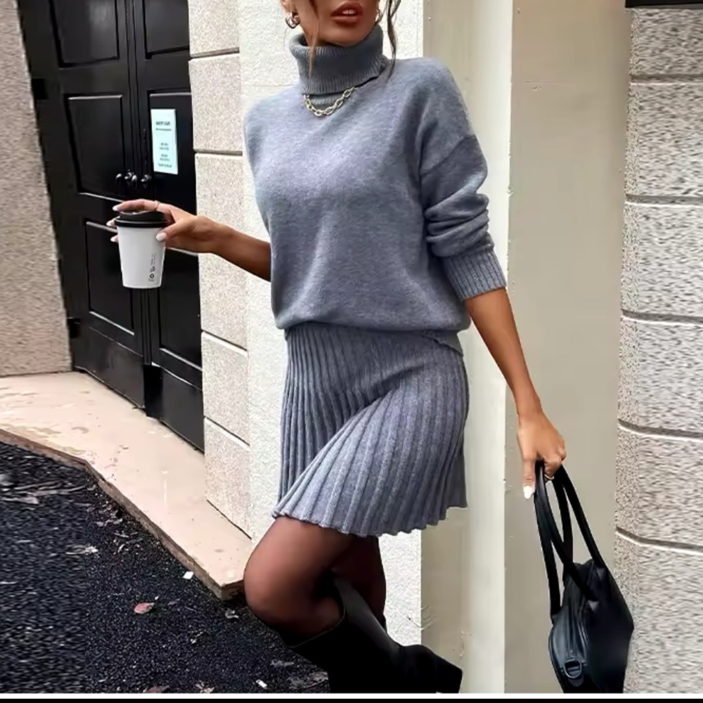 Introducing The Versatile Knit Pleated Skirt Set … - image 1